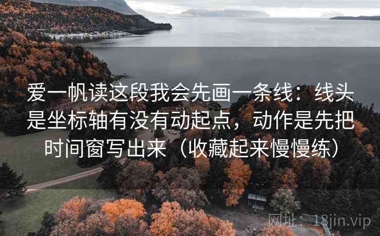 爱一帆读这段我会先画一条线：线头是坐标轴有没有动起点，动作是先把时间窗写出来（收藏起来慢慢练）