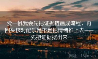爱一帆我会先把证据链画成流程，再回头核对配乐是不是把情绪推上去——先把证据摆出来